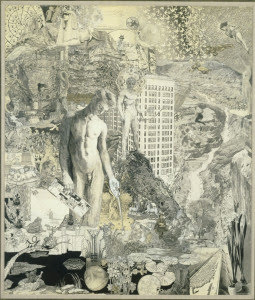 Jess Collins paste-up "Narkissos"