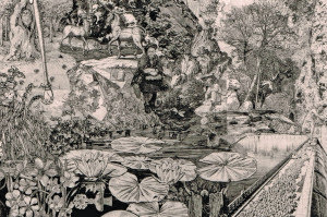 Jess Collins paste-up "Narkissos" (detail 3)